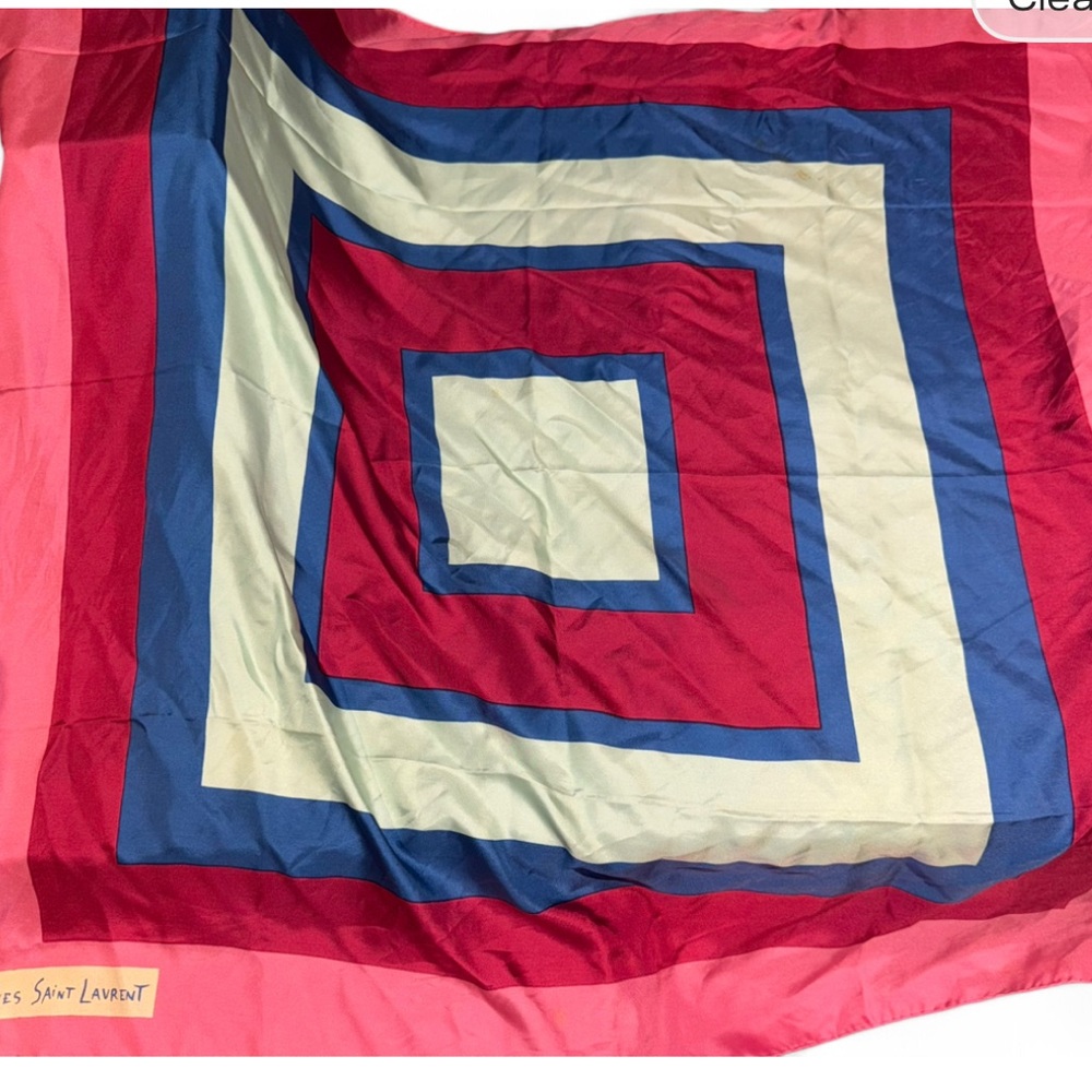 Yves Saint Laurent Multicolor Geometric Scarf